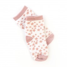 Шкарпетки дитячі для дівчинки із зірочками Soft Stars  Dexter`s  Молочний; Рожевий 68780  0-14м (68780)