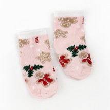Шкарпетки для дівчинки з антиковзким покриттям Christmas Cookie  Dexter`s  Рожевий 68750   (68750)