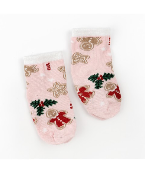 Шкарпетки для дівчинки з антиковзким покриттям Christmas Cookie  Dexter`s  Рожевий 68750   (68750)
