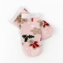 Шкарпетки для дівчинки з антиковзким покриттям Christmas Cookie  Dexter`s  Рожевий 68750   (68750)