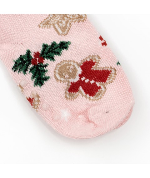 Шкарпетки для дівчинки з антиковзким покриттям Christmas Cookie  Dexter`s  Рожевий 68750   (68750)