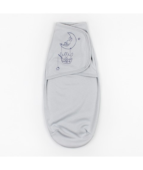Diaper with velcro interlock gray 0-3m bunny on the moon Dexter`s Gray d946/4sr-2 0-3months (d946/4sr-2)
