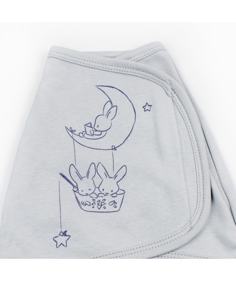 Diaper with velcro interlock gray 0-3m bunny on the moon Dexter`s Gray d946/4sr-2 0-3months (d946/4sr-2)