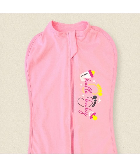 Cocoon for a girl with a zipper 0-3 m Hello Baby Dexter`s Pink 146 0-3 months (d146-2khl-rv)