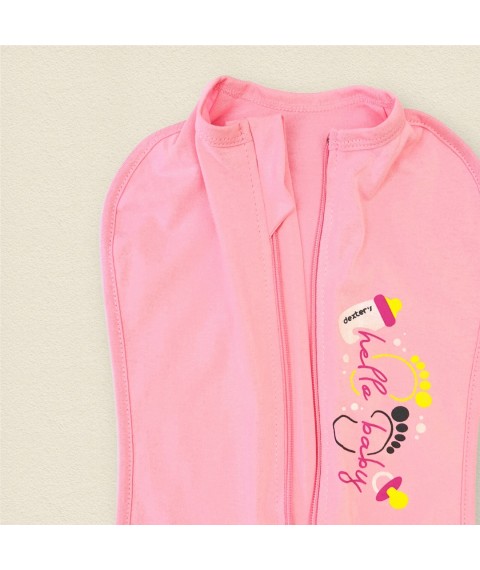 Cocoon for a girl with a zipper 0-3 m Hello Baby Dexter`s Pink 146 0-3 months (d146-2khl-rv)