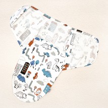 Velcro diaper 0-3 months Dino in town Dexter`s White d946dn-st-2 0-3 months (d946dn-st-2)