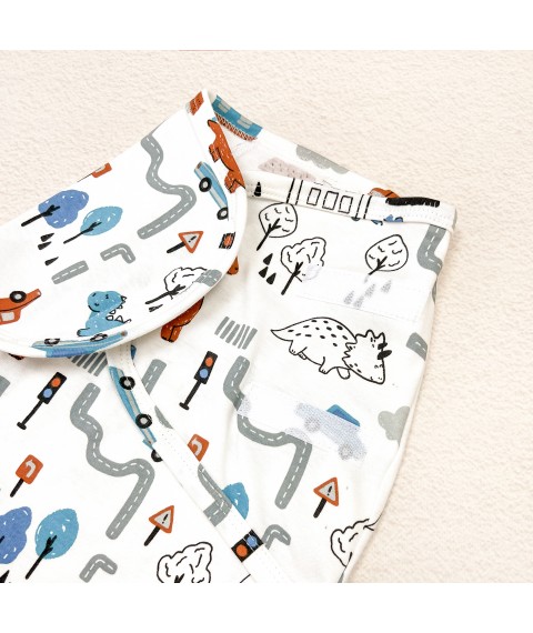 Velcro diaper 0-3 months Dino in town Dexter`s White d946dn-st-2 0-3 months (d946dn-st-2)