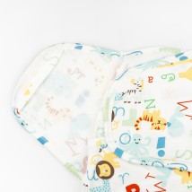 Diaper cocoon footer on Velcro with a bright print Alphabet Dexter`s White; Yellow 3-181 0-3 months (d3-181-2абт)