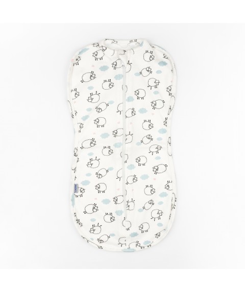 Пелюшка на блискавці інтерлок Cute Lambs 0-3м  Dexter`s  Білий d946-2ов-б  0-3міс (d946-2ов-б)