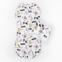 Европеленка для малышей из интерлока 3-6м Woof  Dexter`s  Молочный d946-5вф-нв  3-6м (d946-5вф-нв)