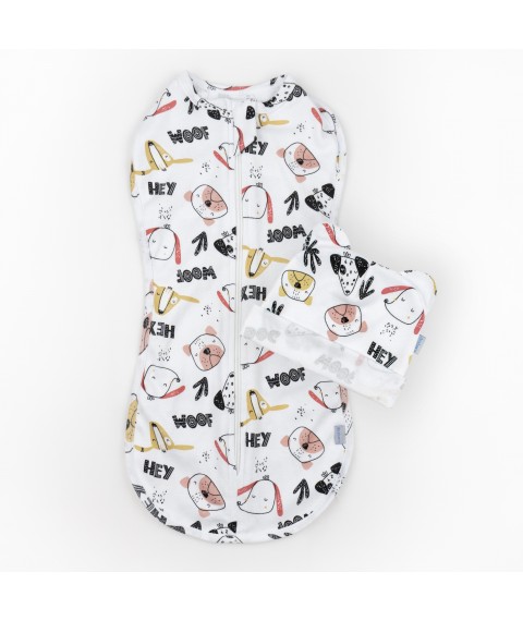 Европеленка для малышей из интерлока 3-6м Woof  Dexter`s  Молочный d946-5вф-нв  3-6м (d946-5вф-нв)