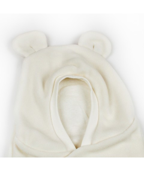 Теплий флісовий кокон-пелюшка з вушками Teddy Bear  Dexter`s  Молочний d8-116мш  0-3міс (d8-116мш)