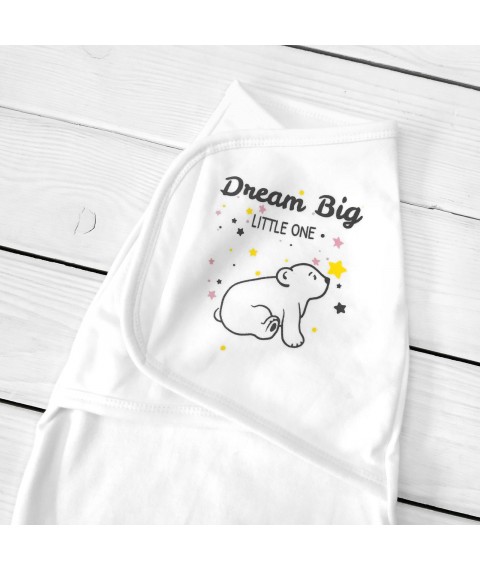 European diaper with Velcro with nachos Dream Big Dexter`s White d3-181msh-ml 0-1month (d3-181msh-ml)