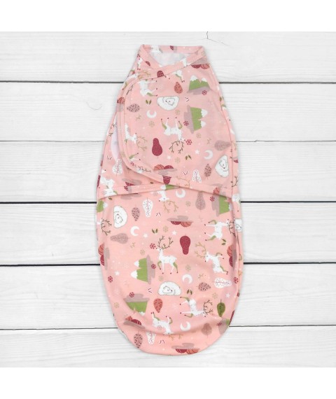 Wood Story cocoon diaper with velcro in color for girls Dexter`s Pink 946 0-1 months (d946ls-rv)