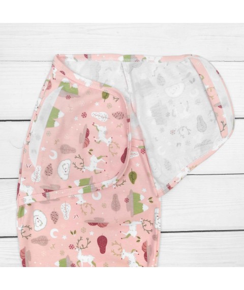Wood Story cocoon diaper with velcro in color for girls Dexter`s Pink 946 0-1 months (d946ls-rv)