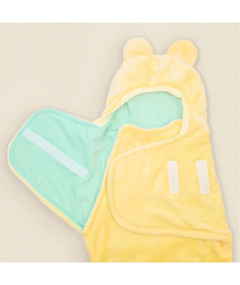Warm cocoon with Velcro for babies 3-6 months Dexter`s Yellow; Menthol 12-08 3-6 months (d12-08-1f)