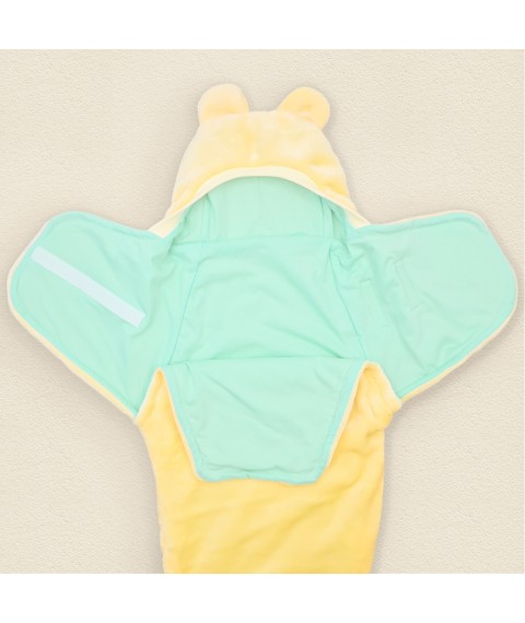 Warm cocoon with Velcro for babies 3-6 months Dexter`s Yellow; Menthol 12-08 3-6 months (d12-08-1f)