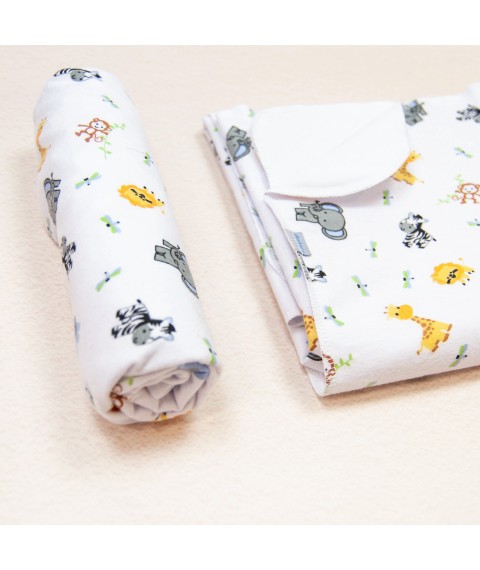 Two-layer waterproof diaper flannel baby elephant Dexter`s White d202-1sl 90-70cm (d202-1sl)