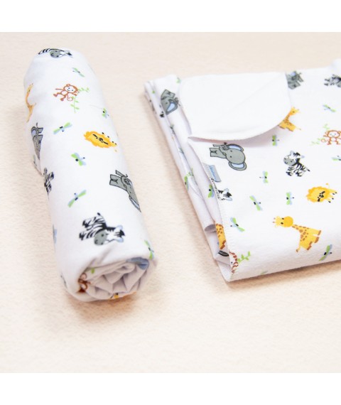 Двошарова непромокаюча пелюшка фланель baby elephant  Dexter`s  Білий d202-1сл  90-70см (d202-1сл)