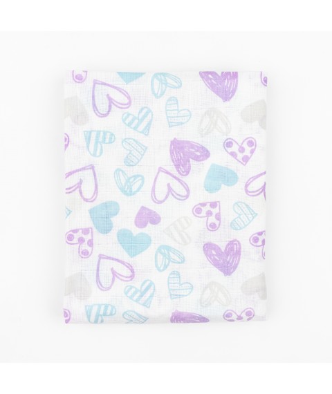 Муслиновая пеленка 75х90 Colored heart  Dexter`s  Різнокольоровий d402сц-гб  75-90см (d402сц-гб)
