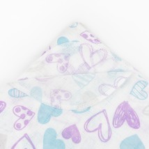 Муслиновая пеленка 75х90 Colored heart  Dexter`s  Різнокольоровий d402сц-гб  75-90см (d402сц-гб)