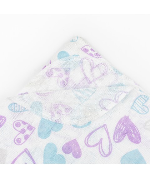 Муслиновая пеленка 75х90 Colored heart  Dexter`s  Різнокольоровий d402сц-гб  75-90см (d402сц-гб)