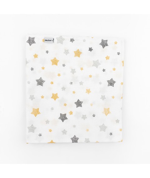 Пеленка для младенца ситец Yellow star  Dexter`s  Белый;Желтый
 d502зд-нв-ж  95-85см (d502зд-нв-ж)