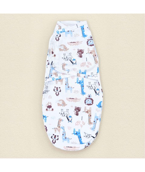 Diaper for newborns with Velcro Africano Dexter`s White; Blue 946 0-1 months (d946af-nv)