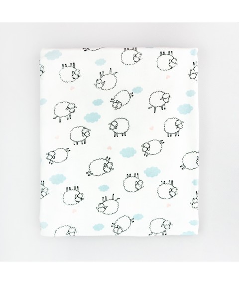 Пелюшка для немовлят інтерлок 80х90 Cute lambs  Dexter`s  Молочний d902ов  90-80см (d902ов)