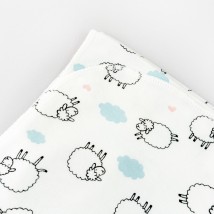 Пелюшка для немовлят інтерлок 80х90 Cute lambs  Dexter`s  Молочний d902ов  90-80см (d902ов)