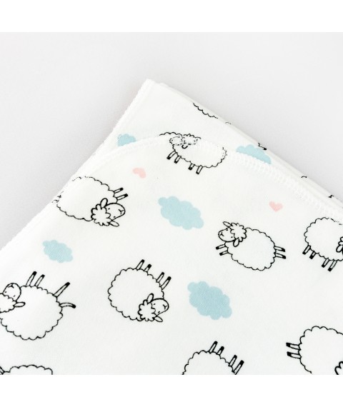 Пелюшка для немовлят інтерлок 80х90 Cute lambs  Dexter`s  Молочний d902ов  90-80см (d902ов)