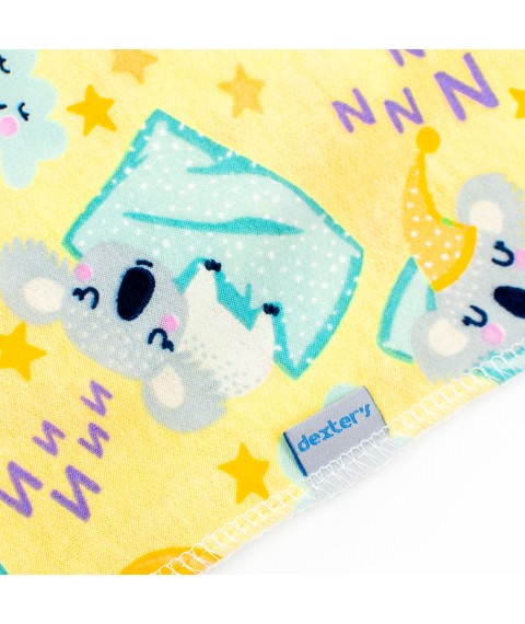 Пелюшка дитяча Коала футер  Dexter`s  Жовтий d302кл-ж  90-75см (d302кл-ж)