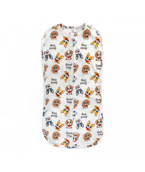 Пелюшка-кокон на блискавці Cute dogs  Dexter`s  Білий; Різнокольоровий 920116  0-3м (920116)