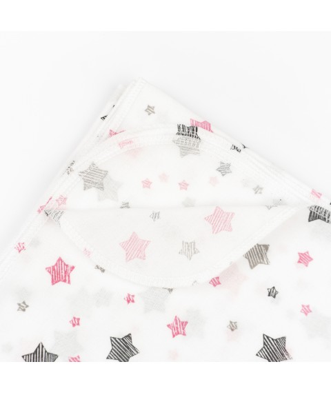 Пеленка для младенца ситец Pink stars  Dexter`s  Белый d502зд-нв-рв  95-85см (d502зд-нв-рв)