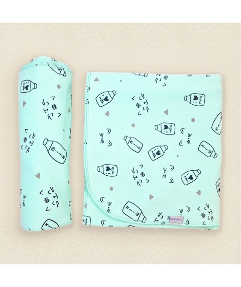 Children's diaper with Milk print in menthol color Dexter`s Menthol 302 90-75cm (d302млк-мт)