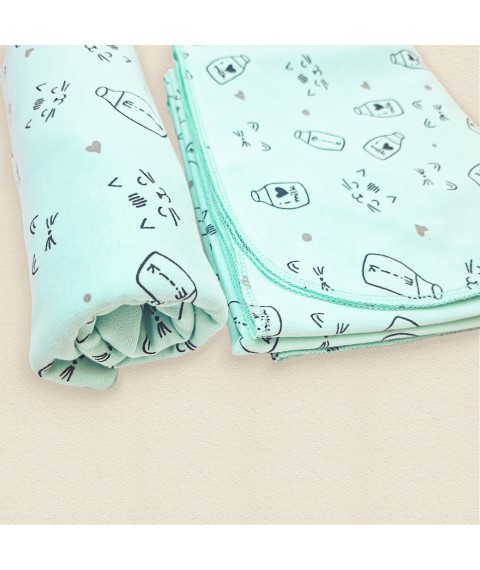 Children's diaper with Milk print in menthol color Dexter`s Menthol 302 90-75cm (d302млк-мт)
