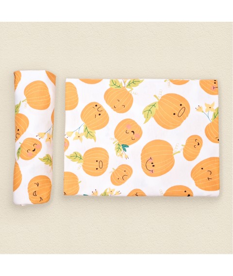 Пеленка детская кулир Happy Pumpkins  Dexter`s  Белый;Оранжевый 102  90-110см (d102грб)