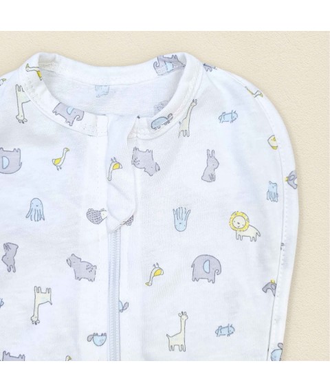 Евро-пеленка для новорожденных кулир на молнии animals  Dexter`s  Белый d146-2осм  0-3мес (d146-2осм)