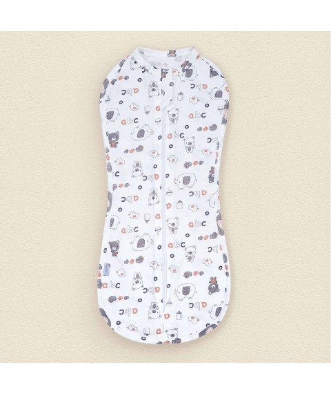 Diaper cooler with zipper for newborns Teddy Dexter`s White 146 0-1 months (d146td)