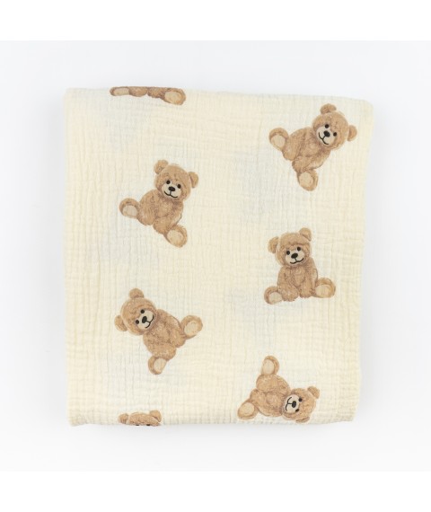 Плед мусліновий 125х75см Bears  Dexter`s  Бежевий d602вд  125-75см (d602вд)