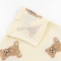 Плед муслиновый 125х75см Bears  Dexter`s  Бежевый d602вд  125-75см (d602вд)