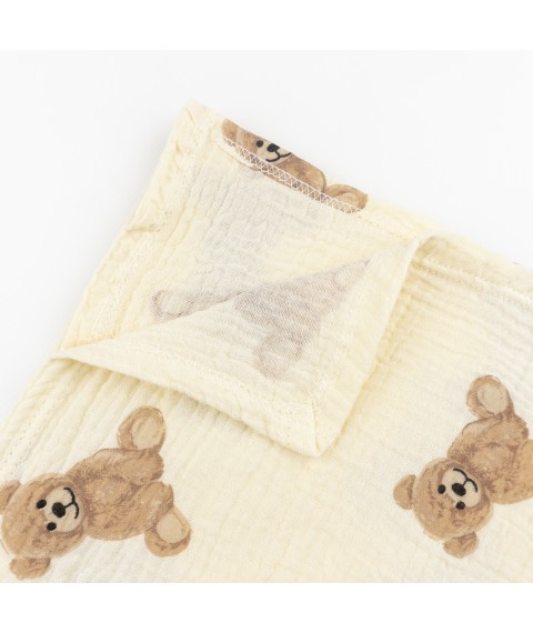 Плед мусліновий 125х75см Bears  Dexter`s  Бежевий d602вд  125-75см (d602вд)