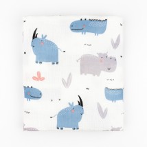 Муслиновая пеленка 125х75см Hippopotamus  Dexter`s  Молочный d602бг-мл  125-75см (d602бг-мл)