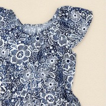 Pattern Dexter`s summer overalls for girls White; Blue d182uz 86 cm (d182uz)