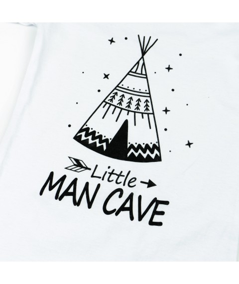 Кулирний песочник с принтом для мальчиков Man Cave  Dexter`s  Белый 145  68 см (d145лт-б)