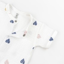 Песочник из муслина Heart  Dexter`s  Белый d435сц-цв  74 см (d435сц-цв)