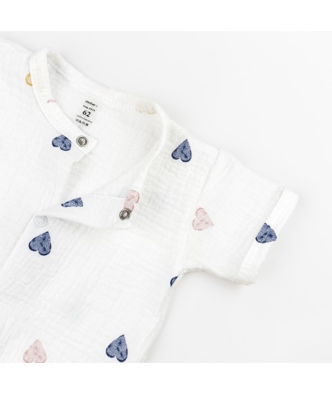Песочник из муслина Heart  Dexter`s  Белый d435сц-цв  68 см (d435сц-цв)