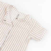 Песочник из муслина Beige stripe  Dexter`s  Белый;Бежевый d435бж-см  74 см (d435бж-см)