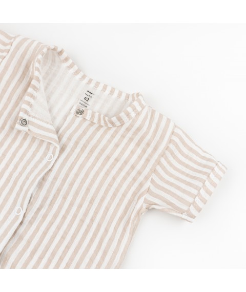 Песочник из муслина Beige stripe  Dexter`s  Белый;Бежевый d435бж-см  74 см (d435бж-см)