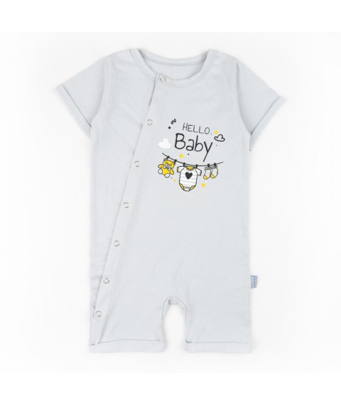 Кулірний дитячий пісочник із принтом Hello Baby  Dexter`s  Сірий d144х-ср  68 см (d144х-ср)